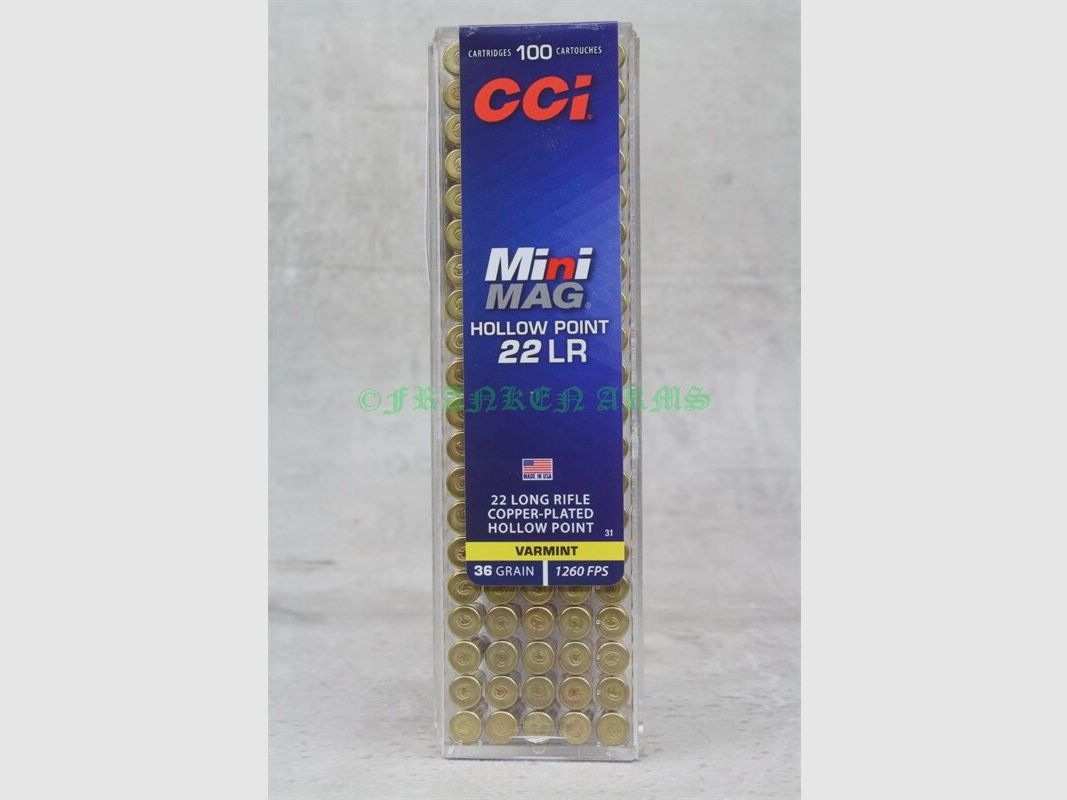 CCI Mini Mag CPHP .22 l.r. 36gr. 2,33g 100 pezzi prezzi a quantità