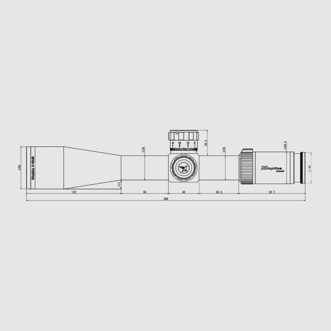 DDOptics DDMP 4-40×50 MOA TAC-A