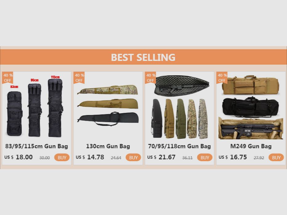 Tactical MOLLE gun bag for 2 rifles – 600D Oxford – backpack & bag – 95 cm / 116 cm – airsoft, hunting, shooting sports