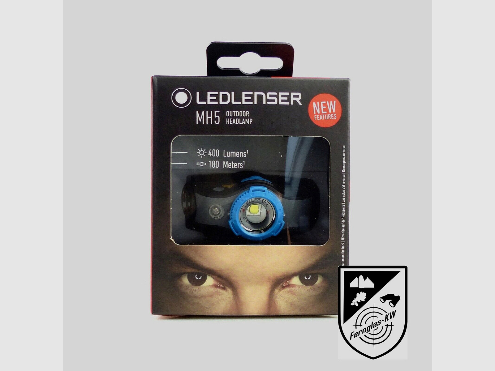 Ledlenser 502145 LED Kopflampe MH5 Black Blue NEU mit Rotlicht Magnetladekabel