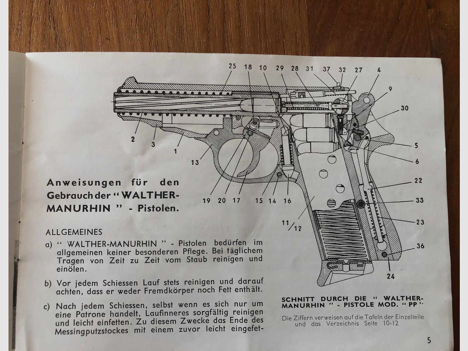 Gebrauchsanweisung Walther PP / PPK