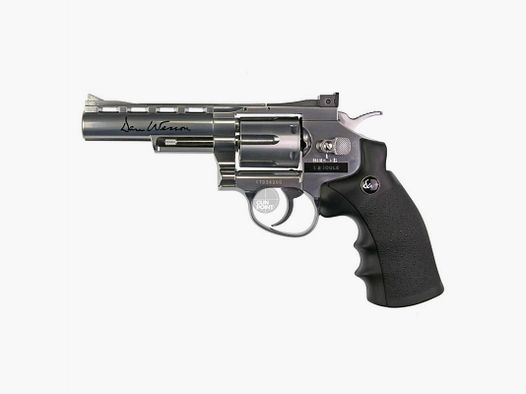 Softair - Revolver - DAN WESSON 4" CO2 NBB silver - from 18, over 0.5 Joule