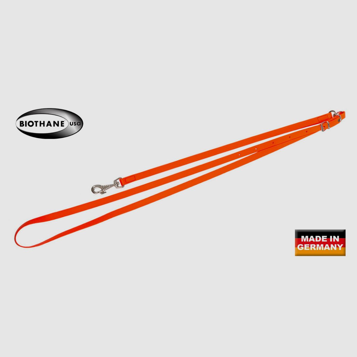 BIOTHANE shoulder leash orange 164cm
