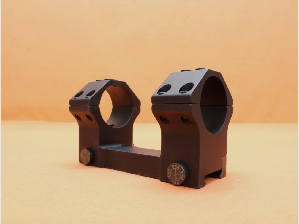 Montage de bloc Recknagel Era-Tac 34mm (T2001-341A) courte avec écrou, aluminium noir pour profil Picatinny