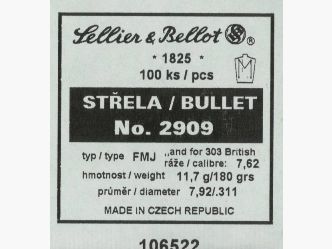 SELLIER & BELLOT Palle .311 180gr