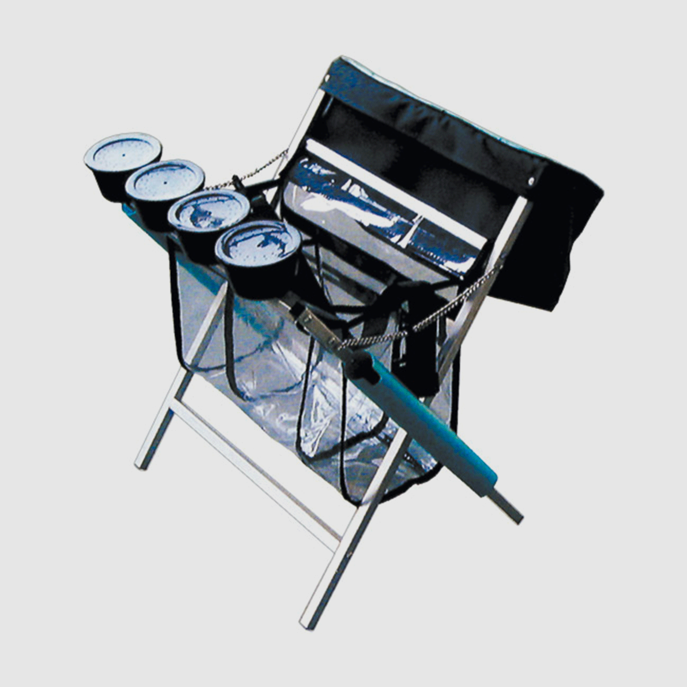 IGNESTI – HOBBY STAND WITH BAG + 4 BAIT HOLDERS + ROD HOLDER