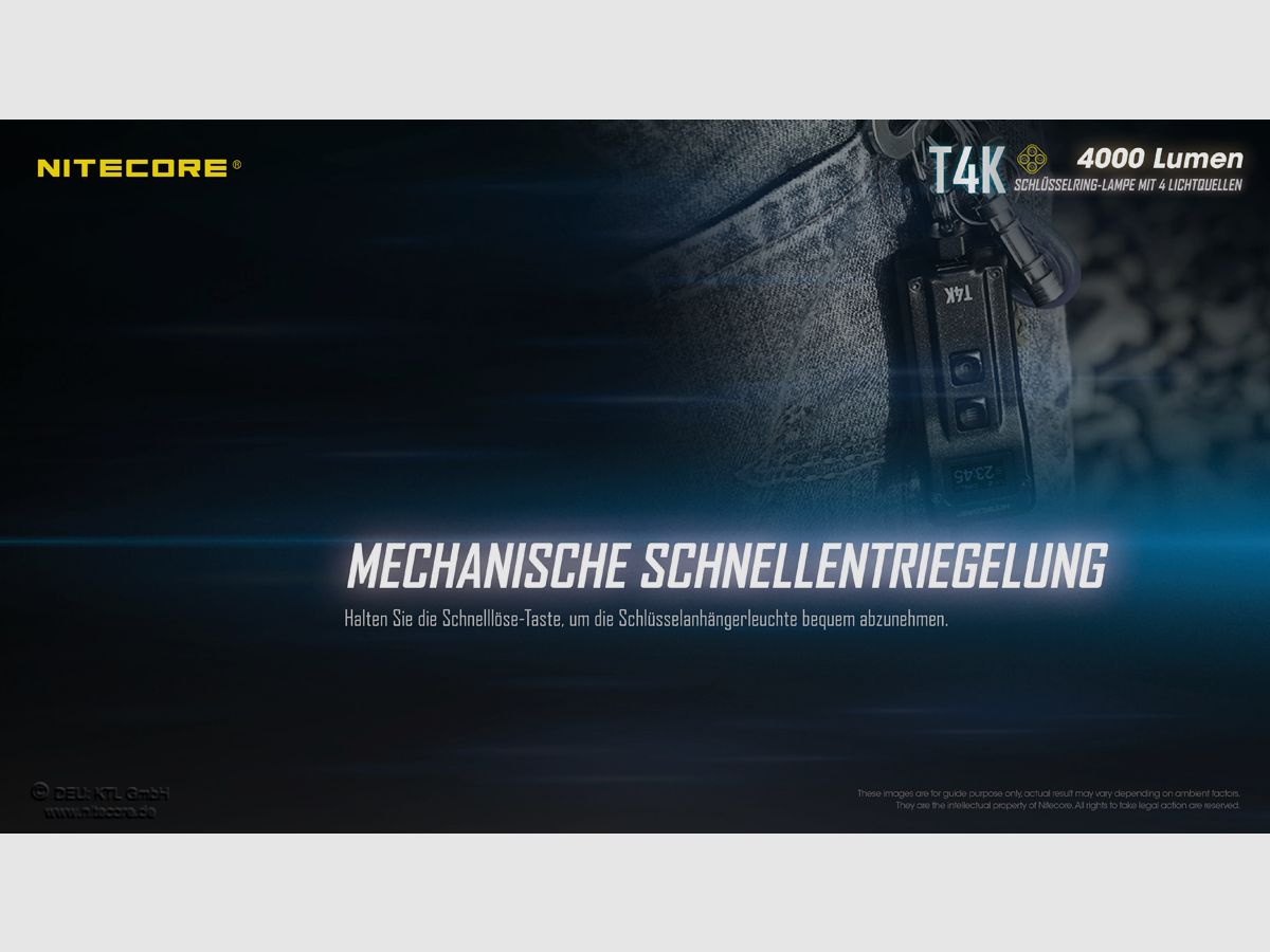 Nitecore T4K LED Taschenlampe 4000 Lumen