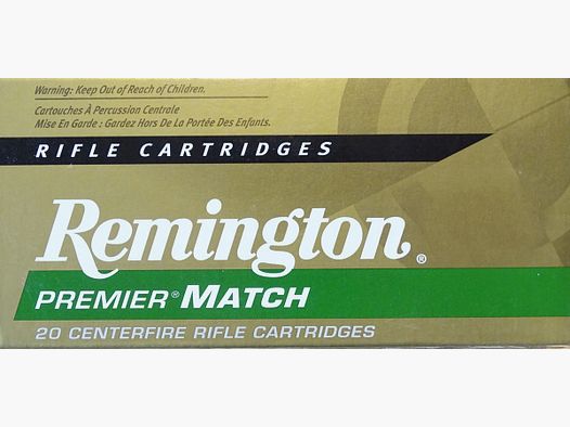 Remington Premier Match .223rem Matchking BTHP 52gr - 20 disparos
