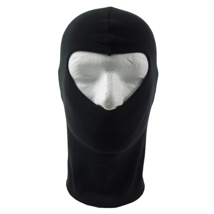 Sturmmaske / Balaclava - 1 Loch - dünn - Baumwolle - Schwarz