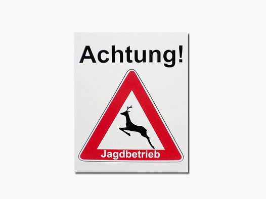 Kunststoffschild "Achtung Jagdbetrieb"