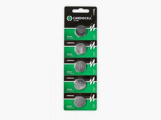 Cardiocell CR2016 3V Lithium 75mAh in 5er-Blister
