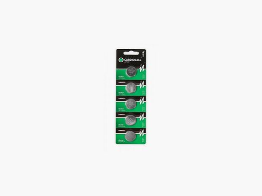 Cardiocell CR2016 3V Lithium 75mAh in 5er-Blister