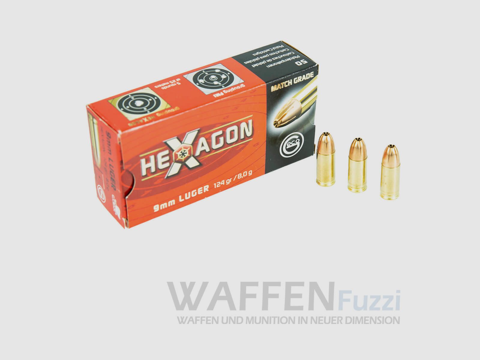 Geco 9mm Luger Hexagon 8,0g 50 Schuss