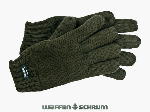 Skogen Strick Finger-Handschuhe Olive
