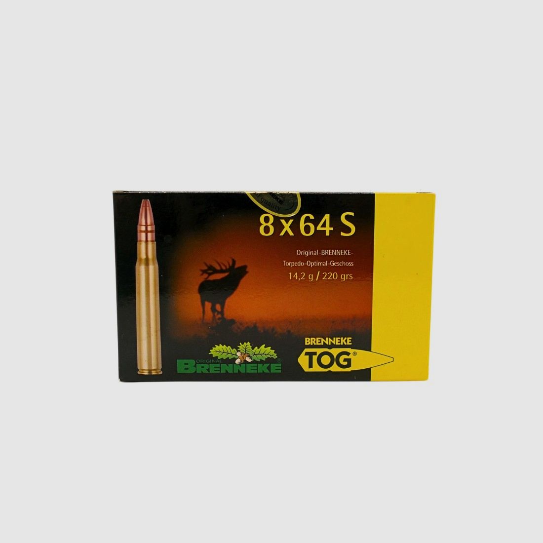 Brenneke 8x64 S TOG 14.2g/220grs. Rifle Cartridges