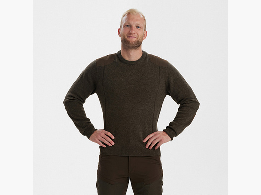 Deerhunter Sheffield Knit con collo O Dark Elm M