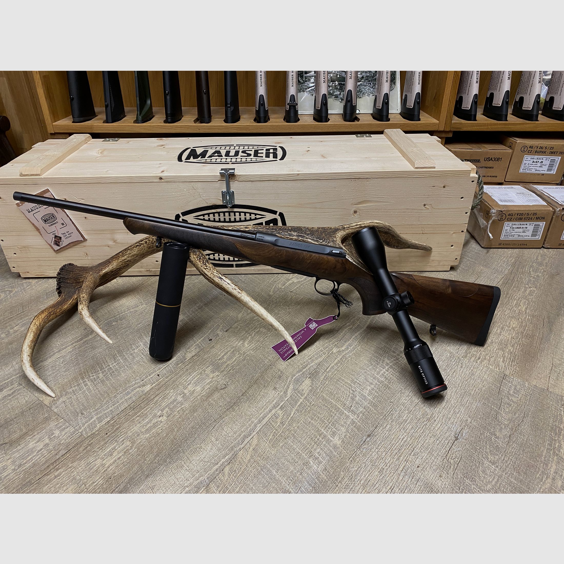 Sauer 100 Artemis VS, mit Kite B6 2-12x50