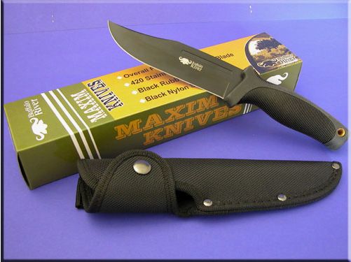 Buffalo~River Hunting Knife BRKM-110 Black Titanium