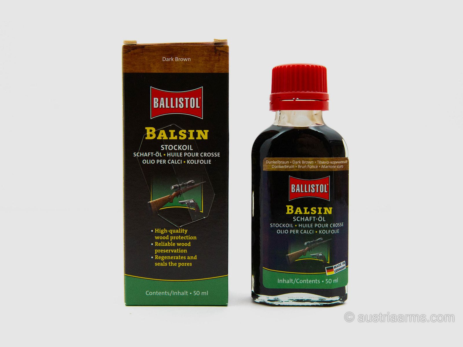 Ballistol Balsin Schaft-Öl Dunkelbraun 50 ml