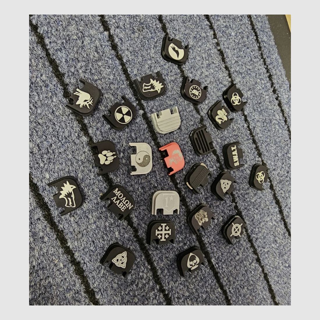 LWD cover plates with design for GLOCKs