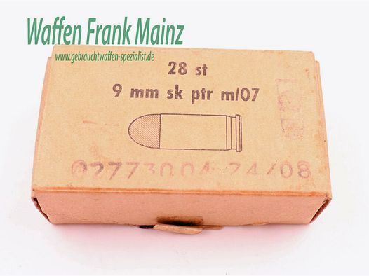 Szwedzki, nieznana amunicja do pistoletów 9 mm long (9x20)