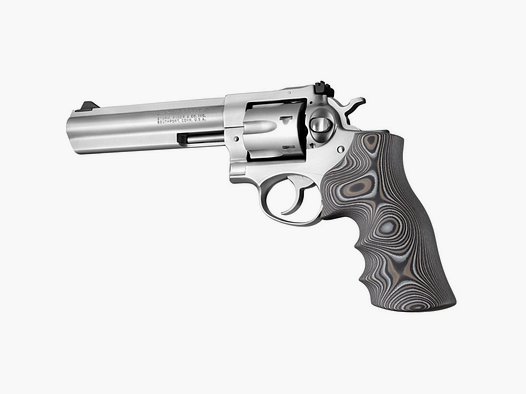 Hogue G10 Impugnatura Ruger GP100/Super Redhawk Nero/Grigio con Scanalature per Dita