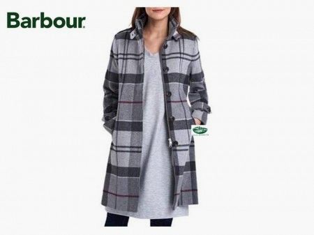 BARBOUR Cappotto donna lana tartan