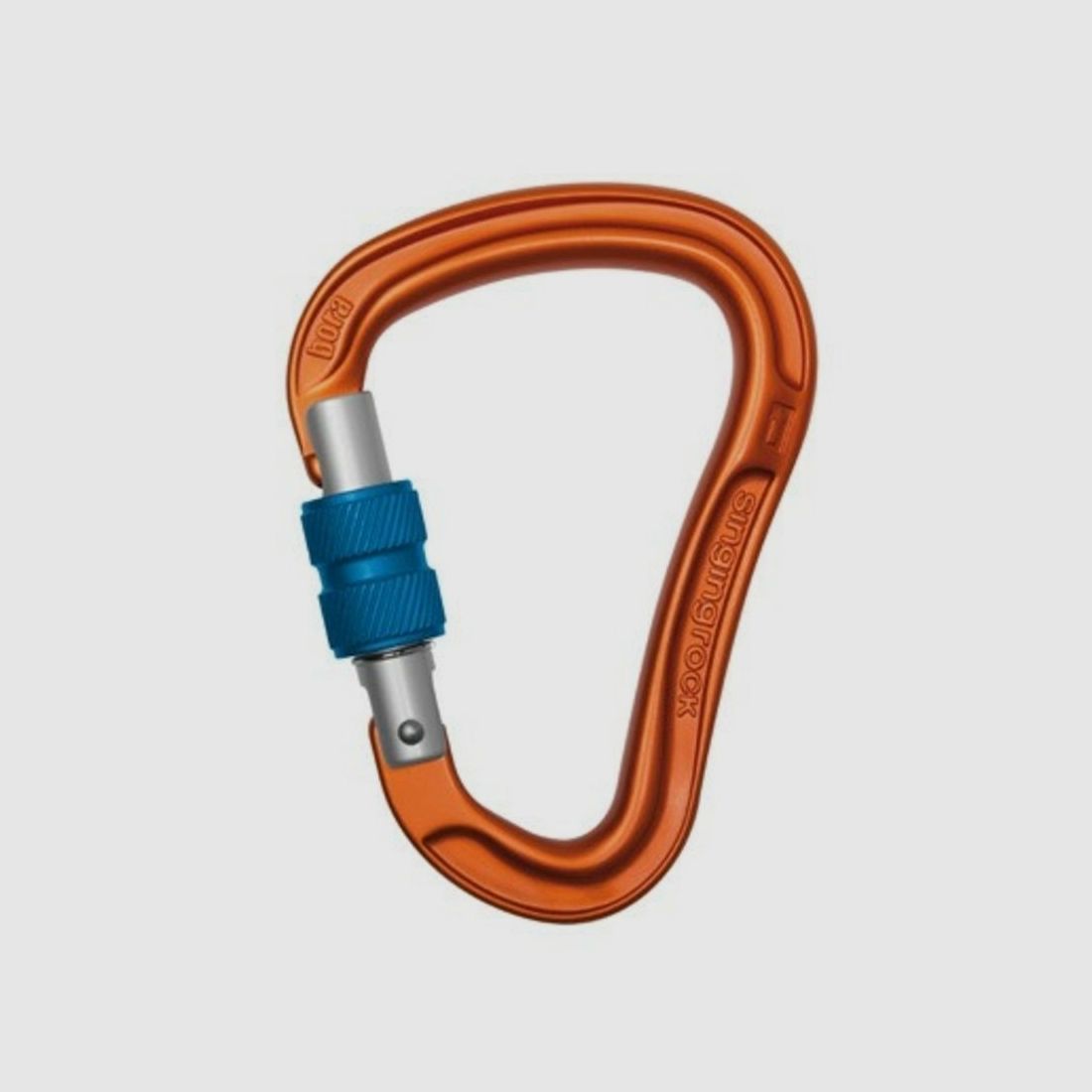 Schnappkarabiner Singing Rock Bora mit Schraubverschluss (Orange)