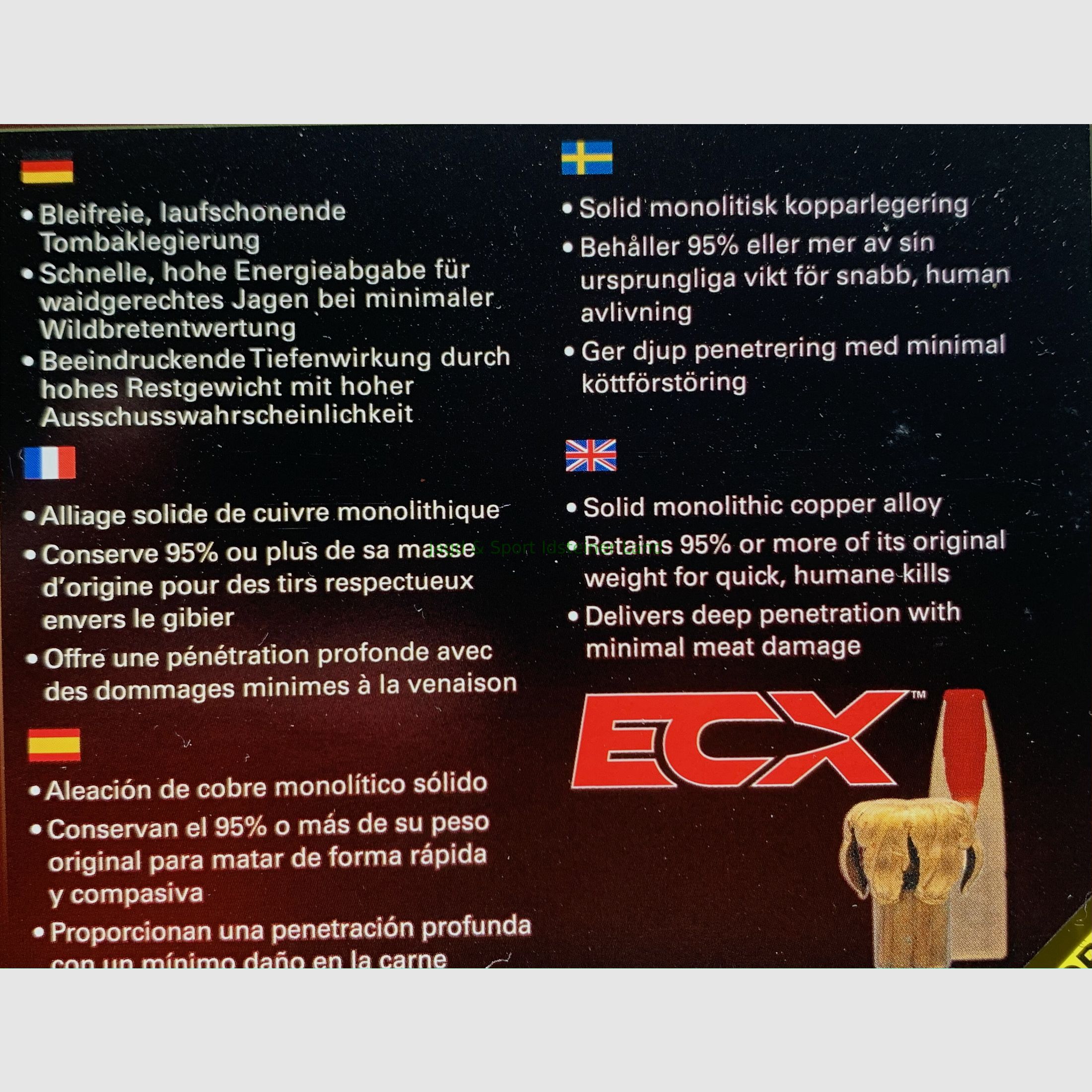 Hornady ECX - loodvrij - 180grs