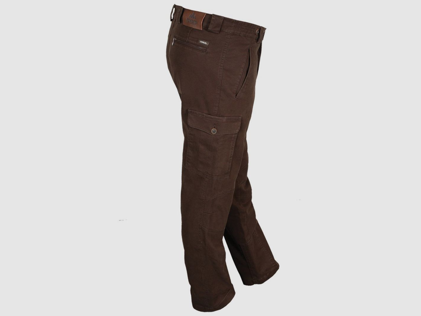 FORESTA Ganzjahresfunktionshose mit Messertasche in oliv-braun