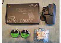 Walther Q5 Match 5" Combo Set Tungsten Gray - Pistola Blowback Co2 4,5 mm Diabolo con accesorios