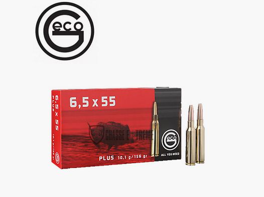 20 nabojów GECO kal. 6.5x55 156gr PLUS