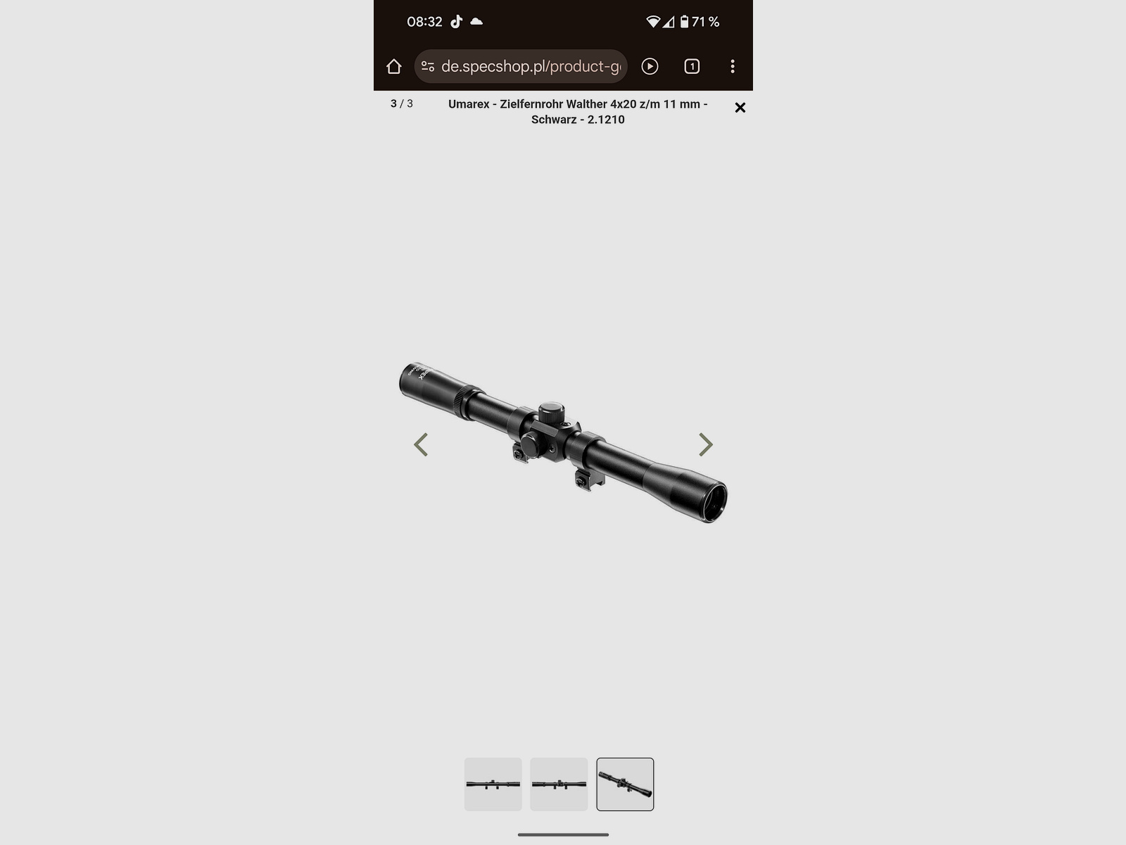 Visier von jäger 4x20