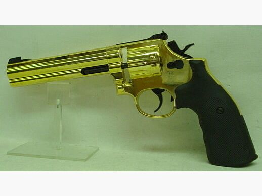 Smith & Wesson	 686-6'' Revolver Kal.4,50mm Gold Finish,Diabolo