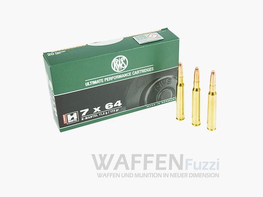 RWS Calibre 7x64 HMK Cartouches de carabine 173grs