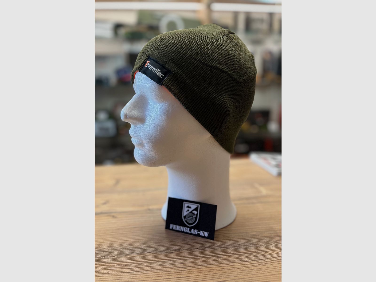 ThermtTec Wende-Strickmütze mit Logo