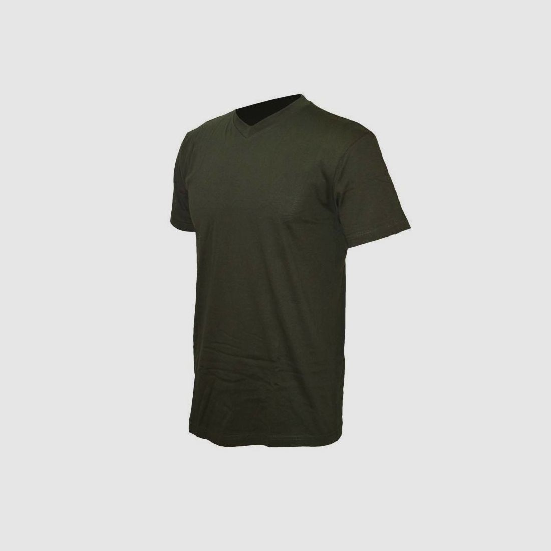 Patton T-shirt van groene katoen met V-hals, afbeelding 3 van 3