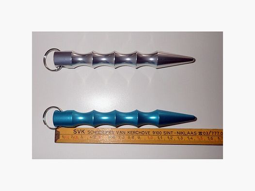 2 x Kubotane (Schlagkraftverstärker), Aluminium, türkis + silber, neu!