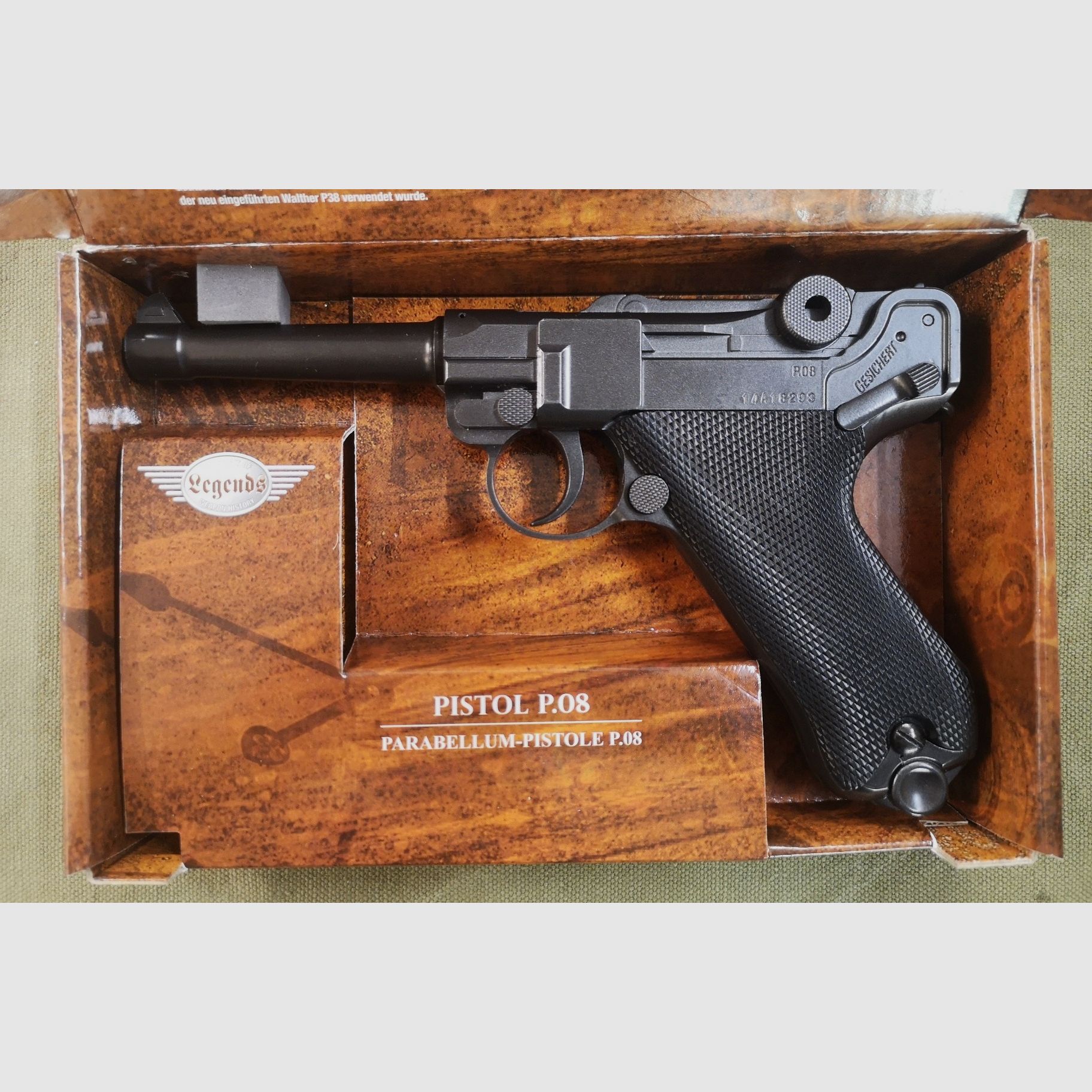 Luger 08 Pistola de Aire Leyendas Todo Metal