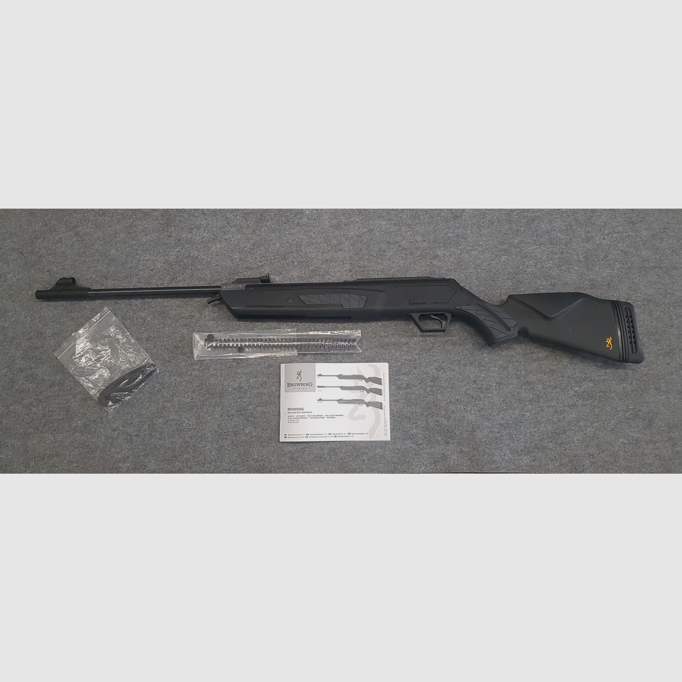 Neuwertig Browning Airguns Gold Umarex Knicker Luftgewehr mit F Zeichen cal. 4,5mm
