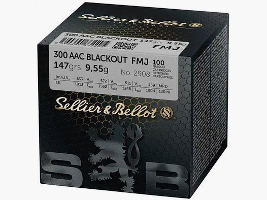 Sellier & Bellot .300 AAC Blackout Full Metal Jacket 9,55g/147grs.