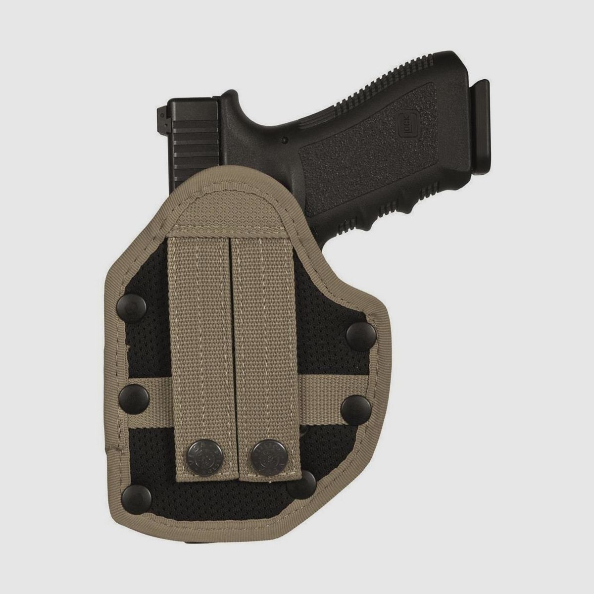 Thermogeformtes Polymerholster "KEEPER" Glock 19/19X/23//25/32/38/45-Schwarz-Linkshänder