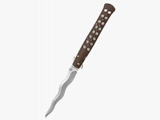 Cold Steel Ti-Lite Kris Taschenmesser, 6-Zoll-Klinge, AUS 10A, Glatte Schneide, Zy-Ex-Griff