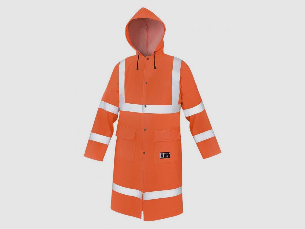 Chaqueta larga impermeable de alta visibilidad PROS AJ, imagen 1 de 5