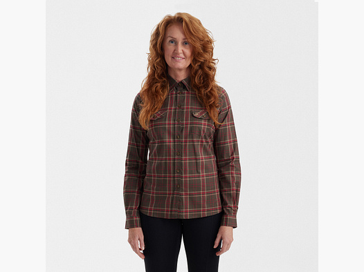 Lady Elena Hemd - Green Check – Kleidergröße Damen: 42