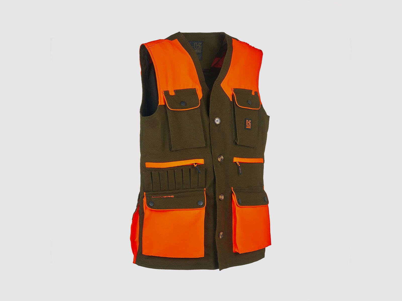 VEST – UNIVERSEEL – JACHT CANVAS PATROONHOUDE Green Orange, afbeelding 4 van 4
