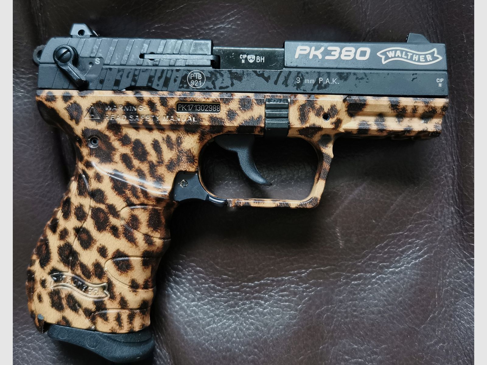 Walther PK 380 Schreckschusspistole  Cheetah Stahlschlitten  PtB  921 meine Letzte !