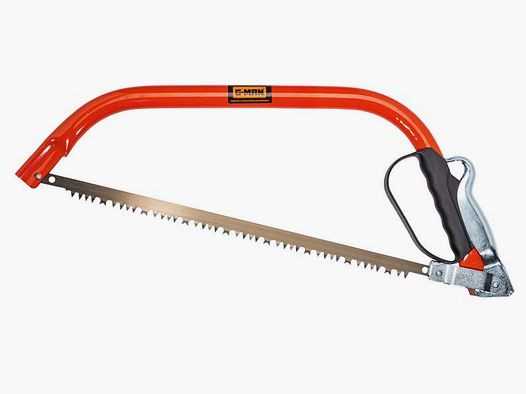 G-Man Compact Bow Saw, Universal Saw Blade, Safety Hand Guard