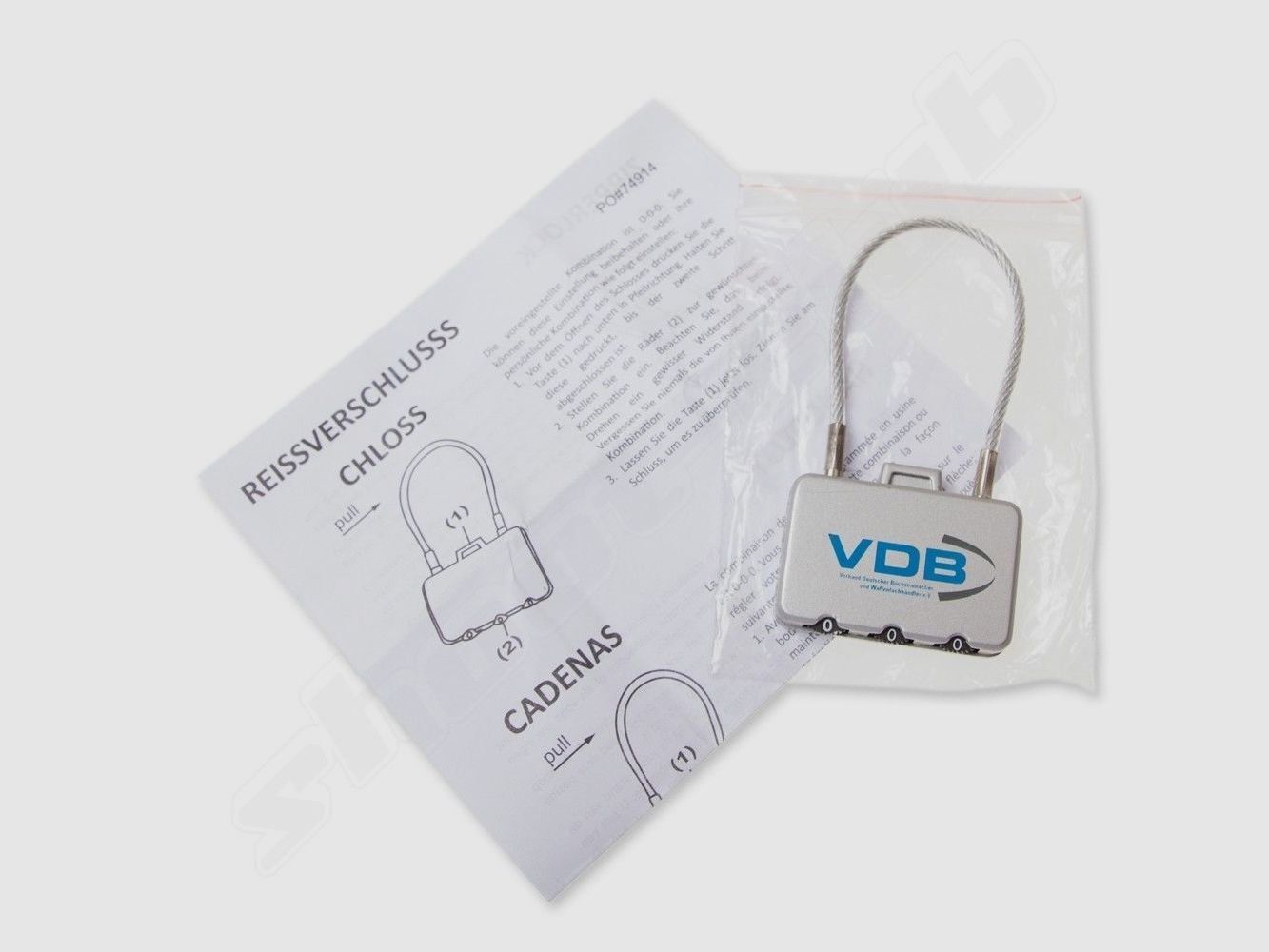 VDB Zahlenschloss mit 3-stelligen Zahlencode
