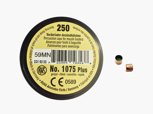 RWS 1075 Plus Perkusions Zündhütchen 250 Stück